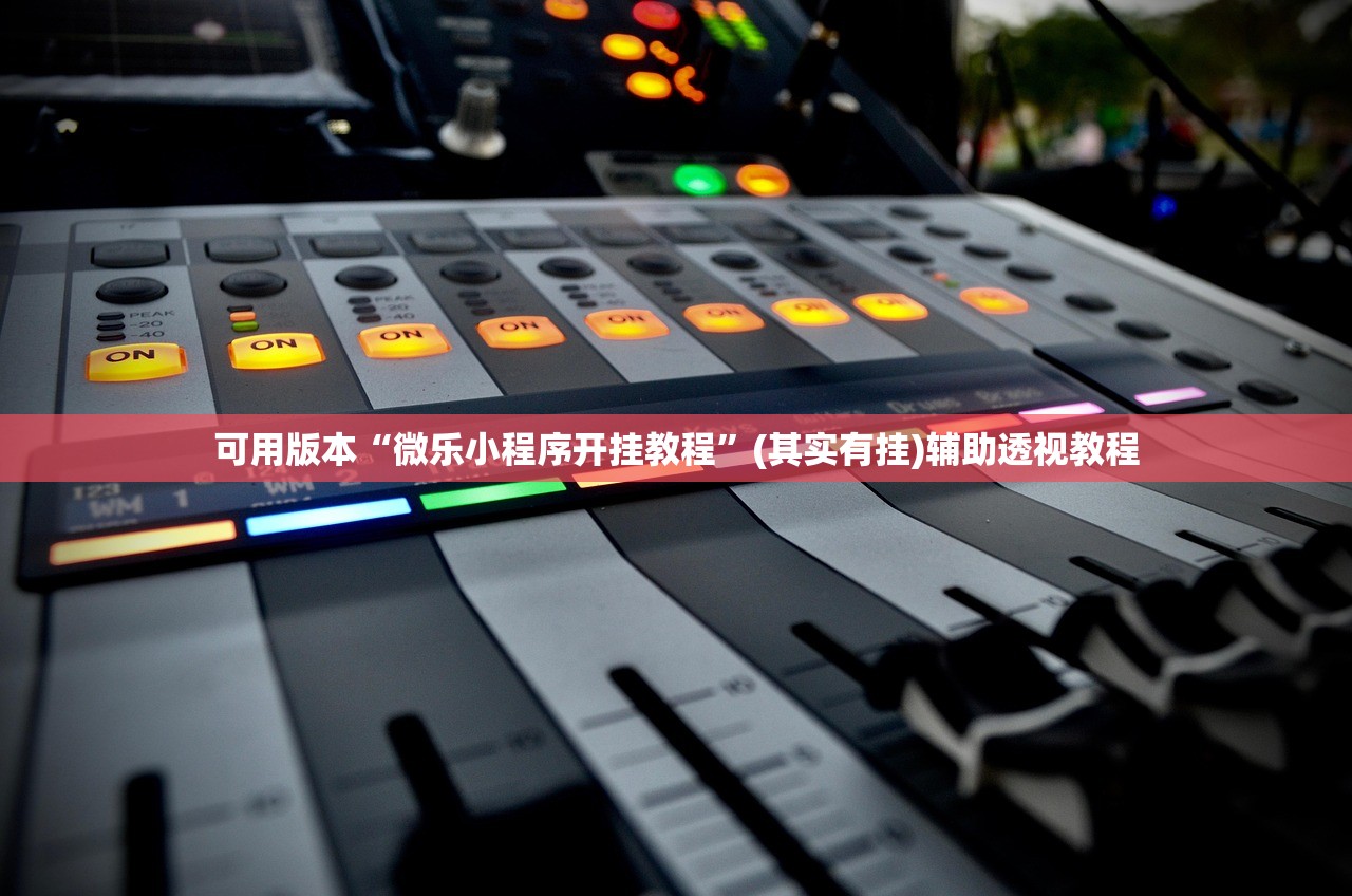 可用版本“微乐小程序开挂教程”(其实有挂)辅助透视教程