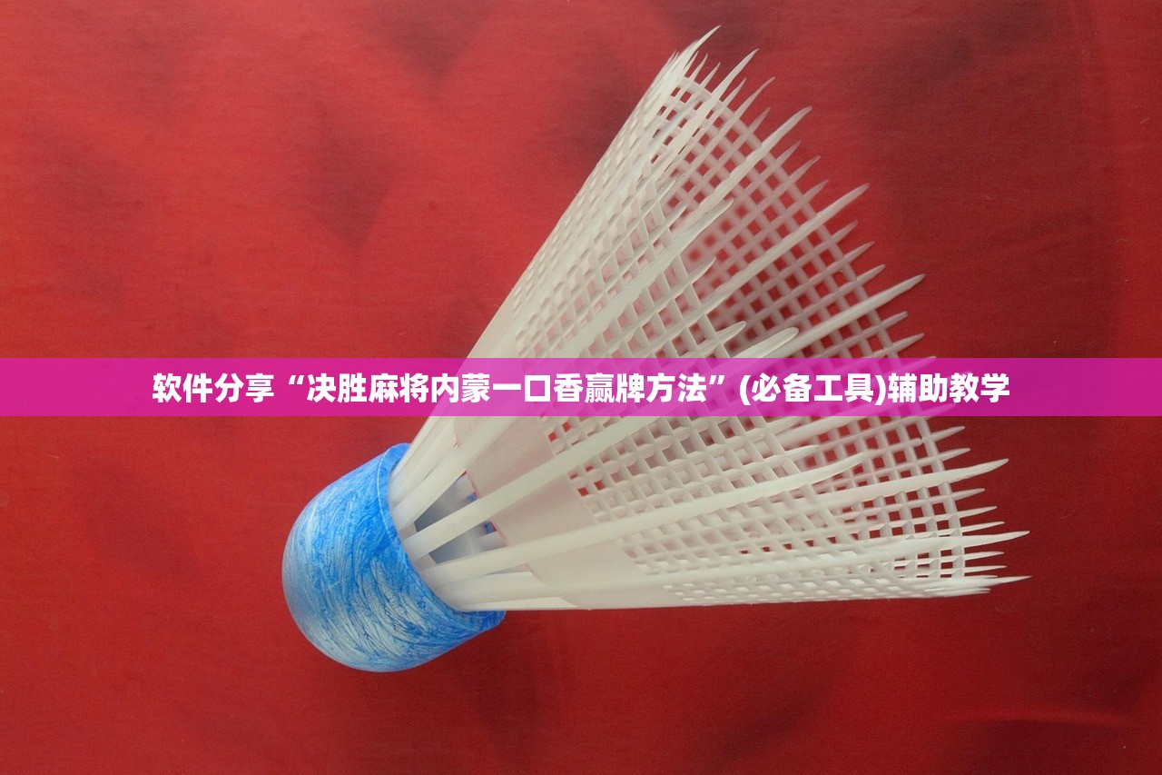 软件分享“决胜麻将内蒙一口香赢牌方法”(必备工具)辅助教学