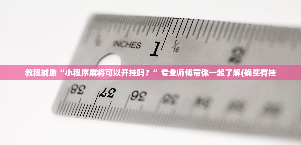 教程辅助“小程序麻将可以开挂吗？	”专业师傅带你一起了解(确实有挂